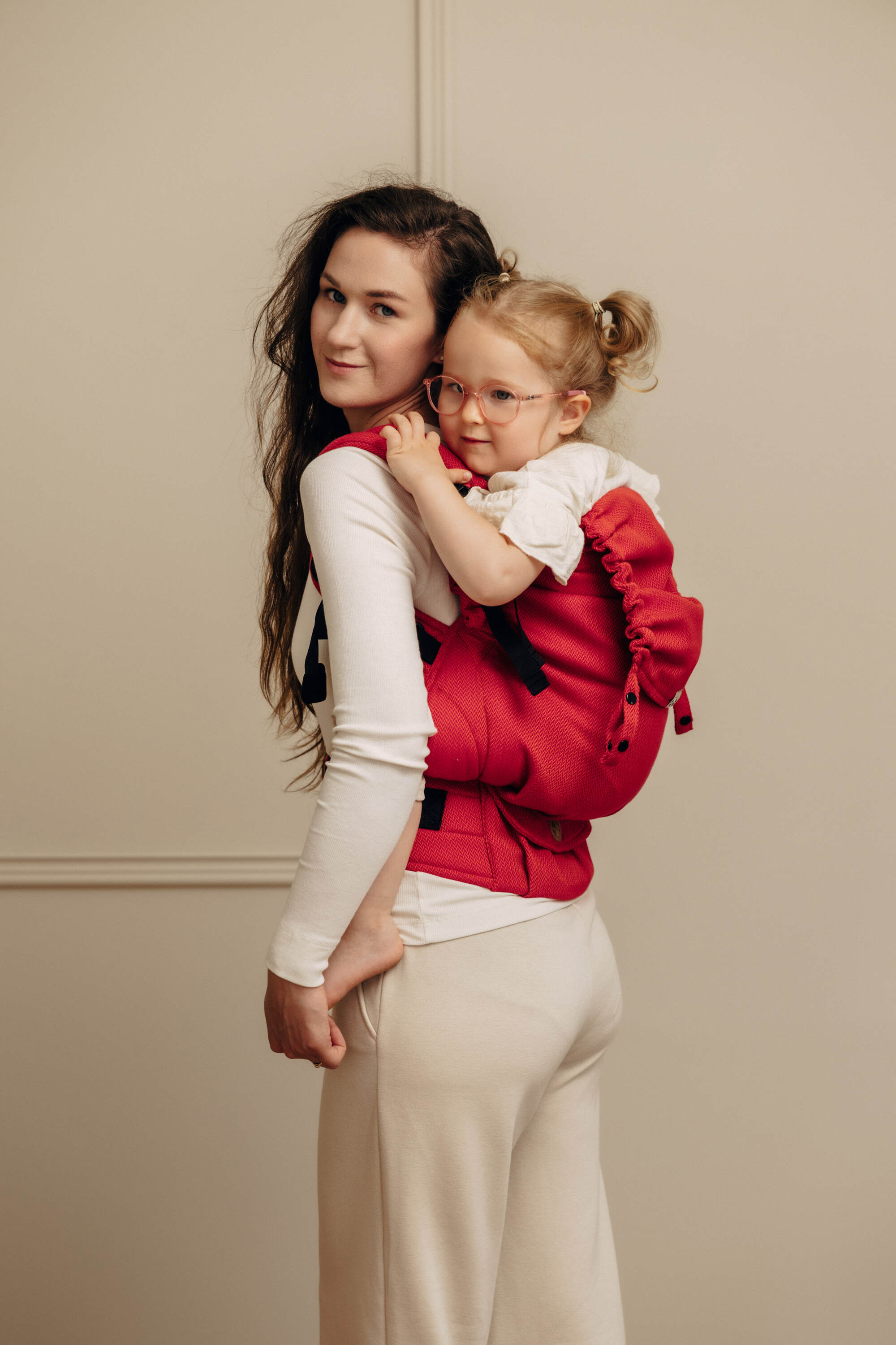 LennyLamb Preschool Carrier Little Herringbone Sedona