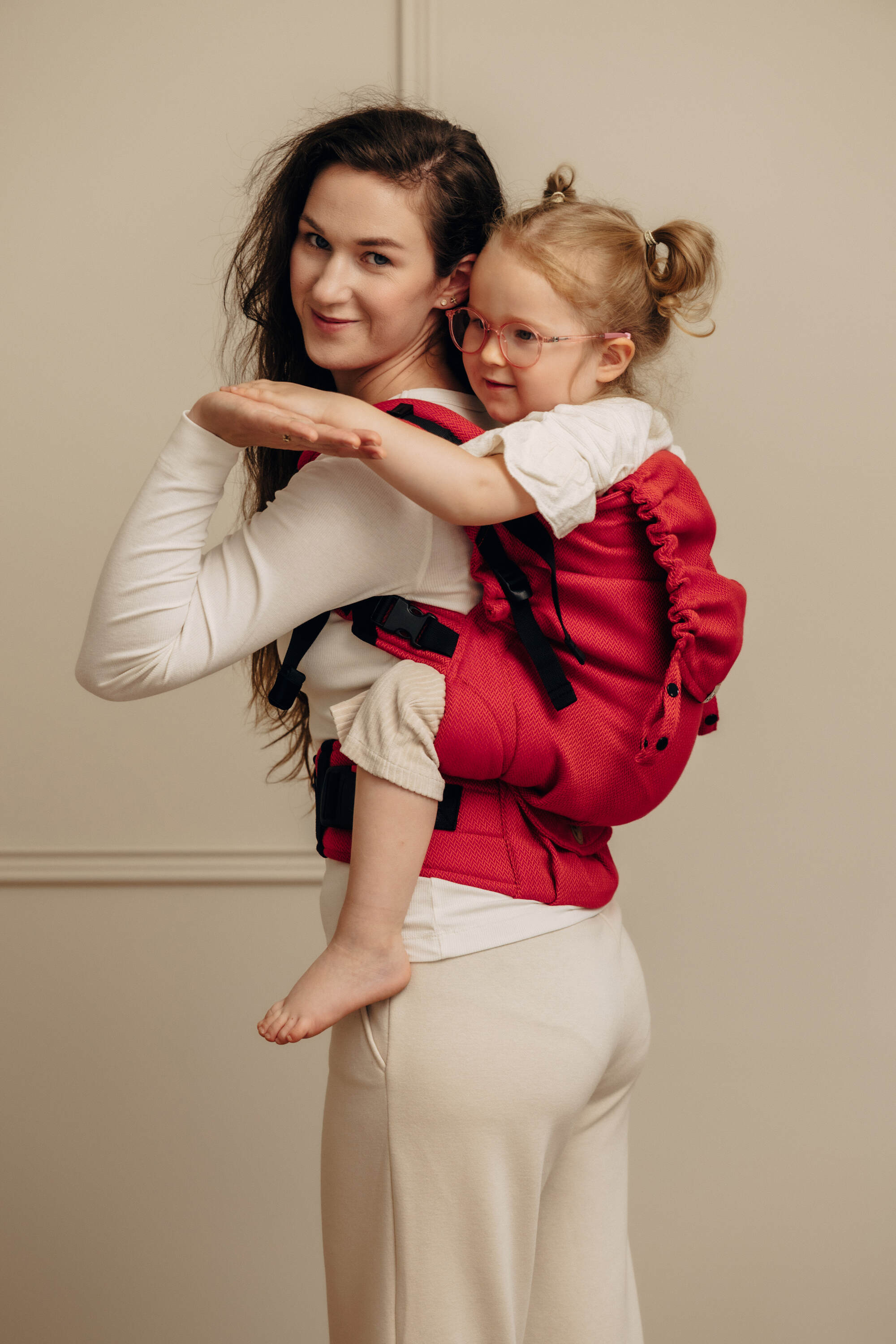 LennyLamb Preschool Carrier Little Herringbone Sedona