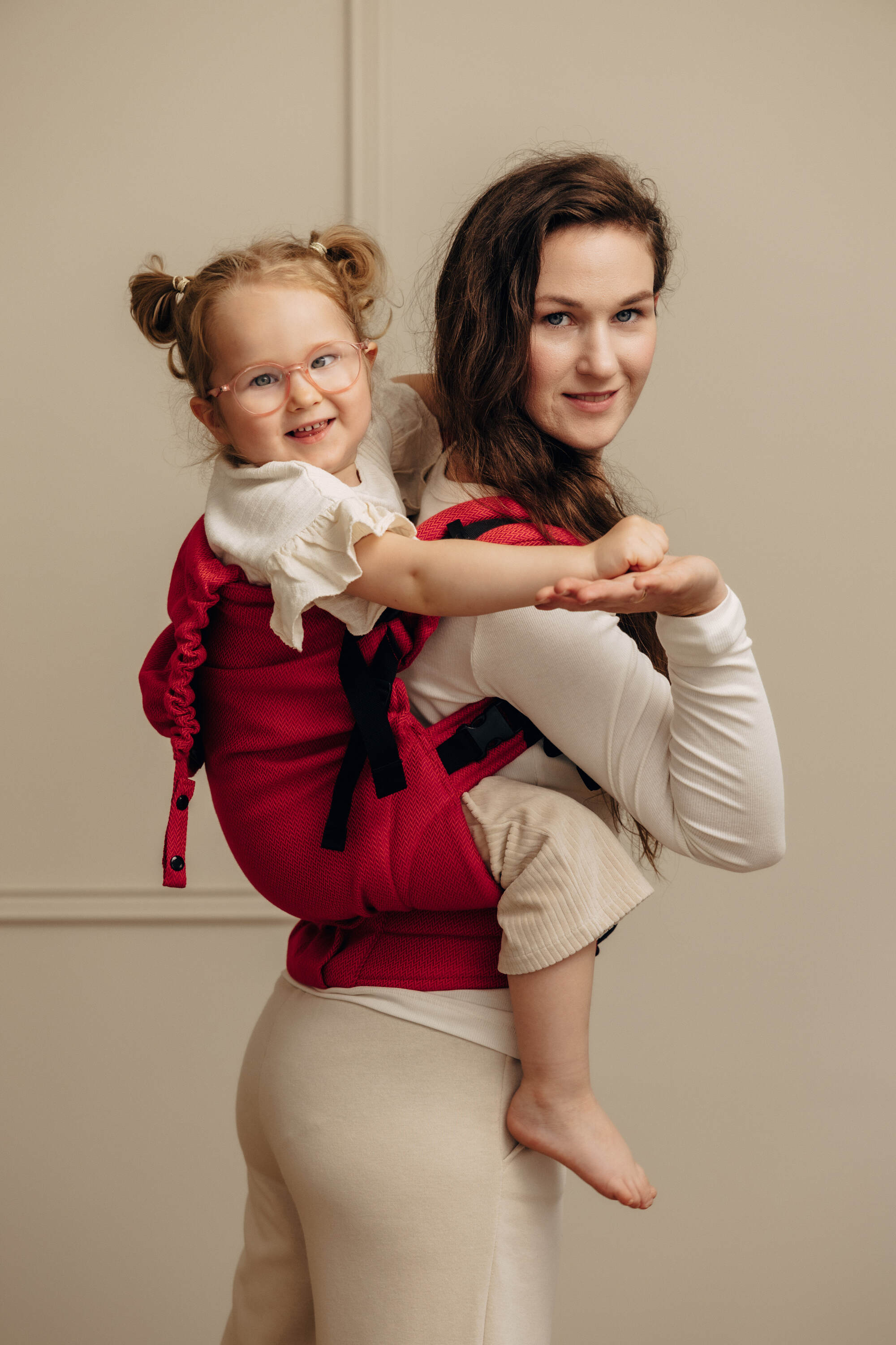 LennyLamb Preschool Carrier Little Herringbone Sedona