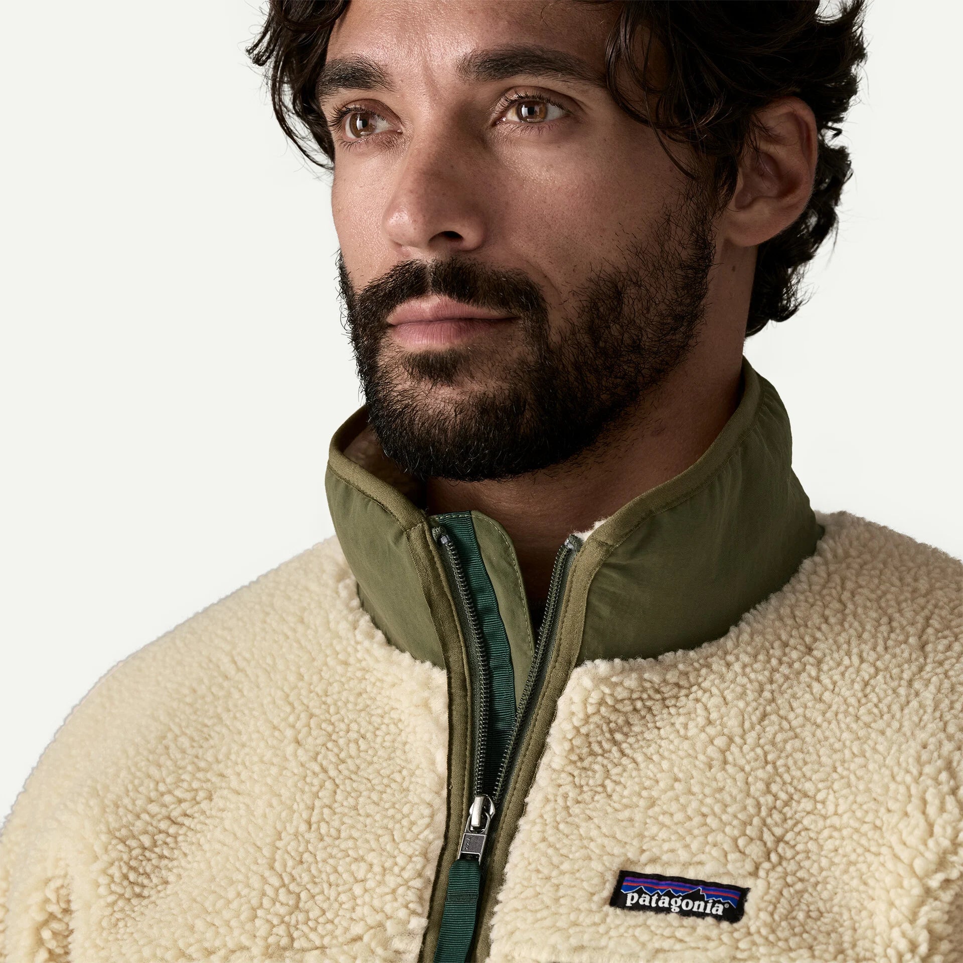 Patagonia Men's Classic Retro-X® Fleece Jacket Dark Natural w/Basin Green