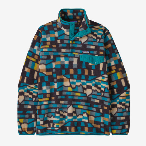 Patagonia Men's LW Synch Snap­-T Pullover Fitz Roy Patchwork: Belay Blue
