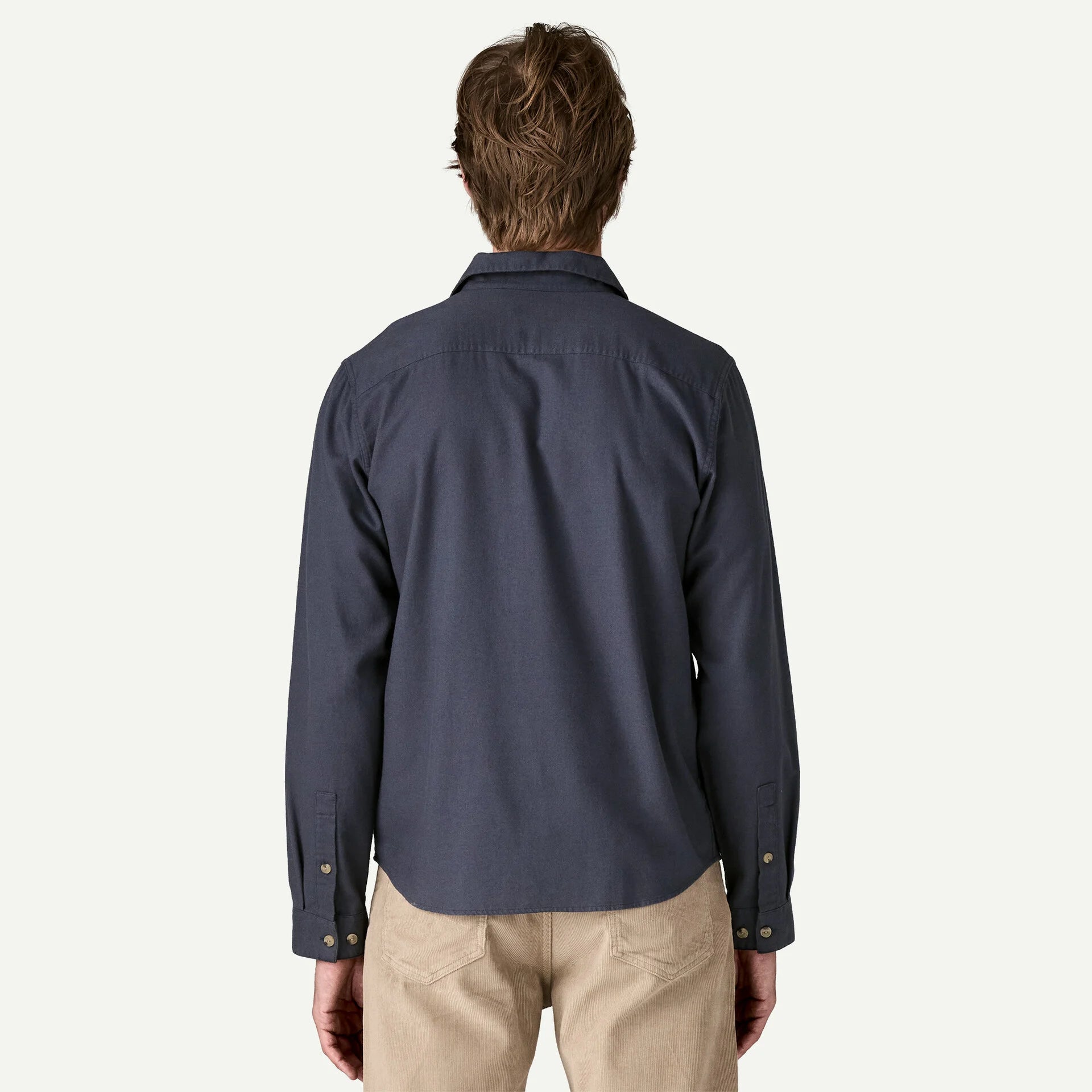 Patagonia Men's Long Sleeved Lightweight Fjord Flannel Shirt Smolder Blue