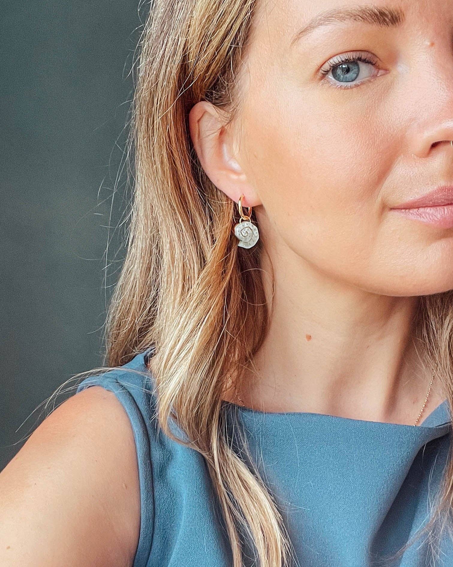 Pepper You Shell Hoop Earrings