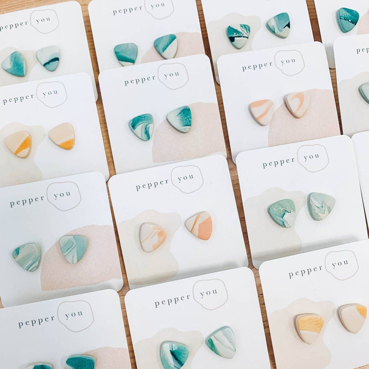 Pepper You Pebble Stud Earrings
