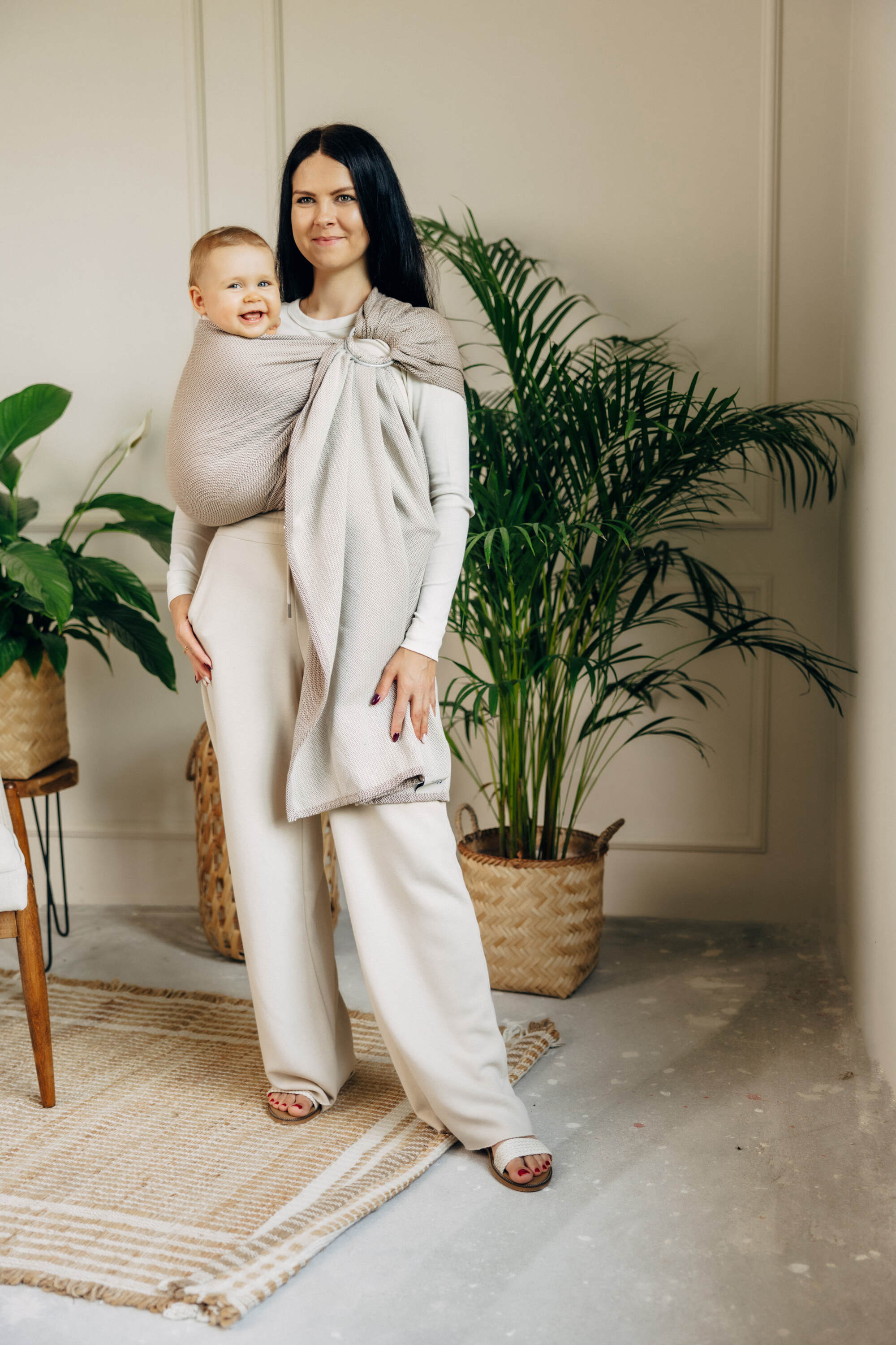 LennyLamb Ring Sling Little Herringbone Almond