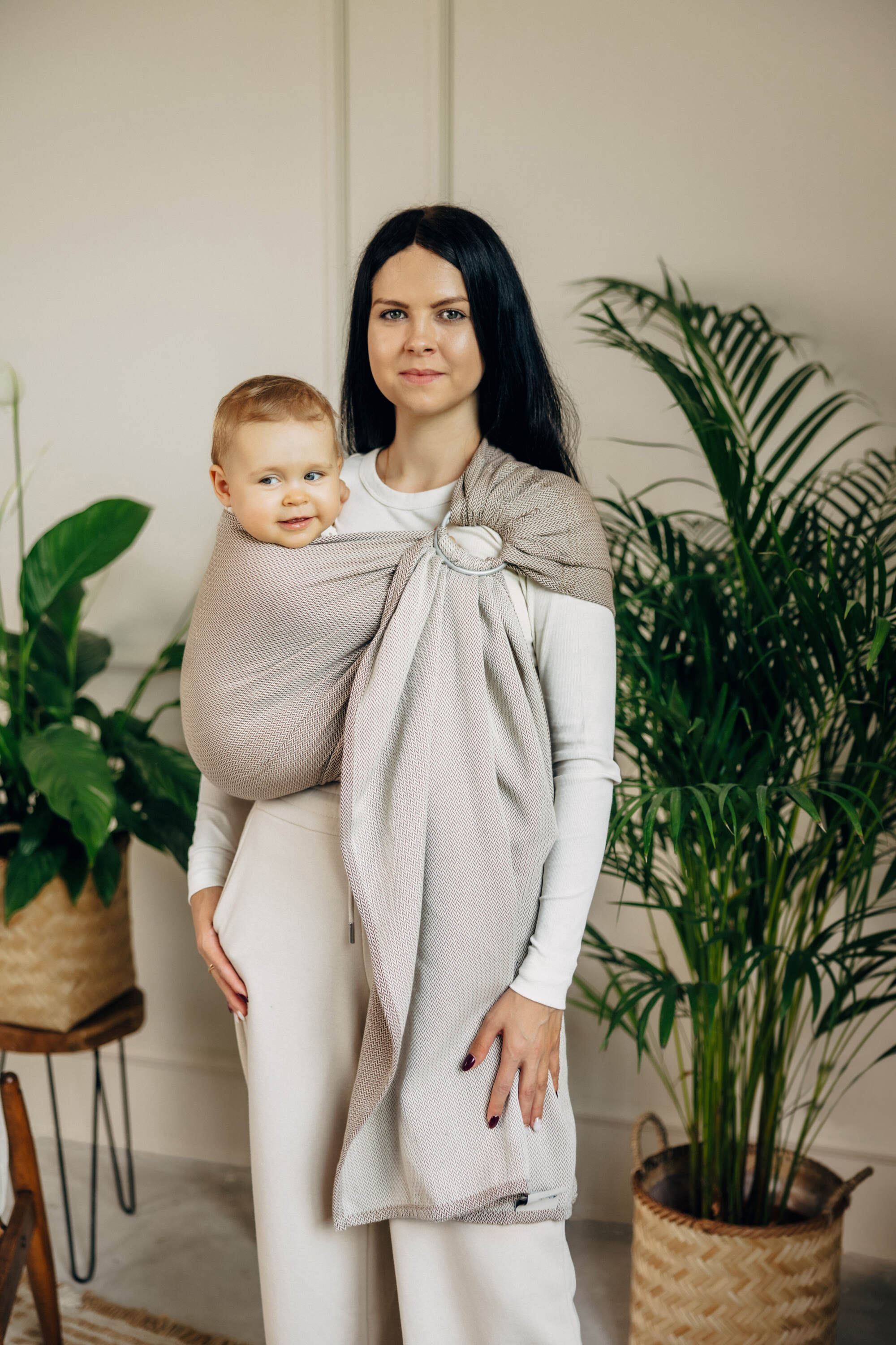 LennyLamb Ring Sling Little Herringbone Almond