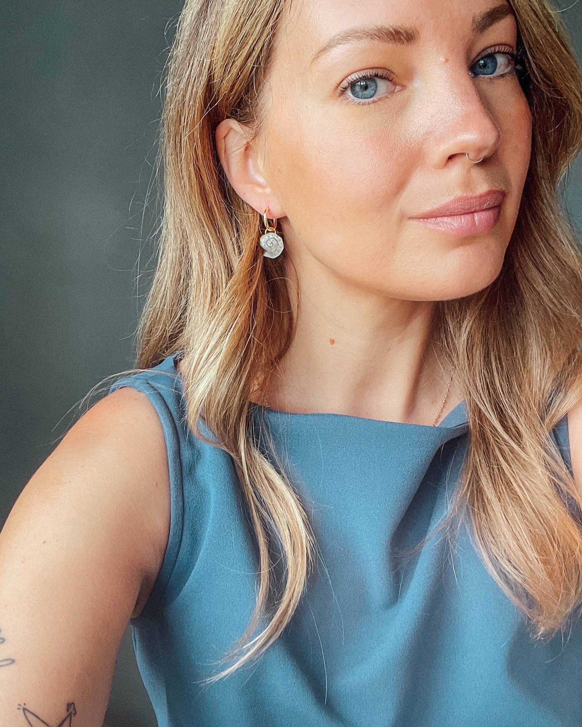 Pepper You Shell Hoop Earrings