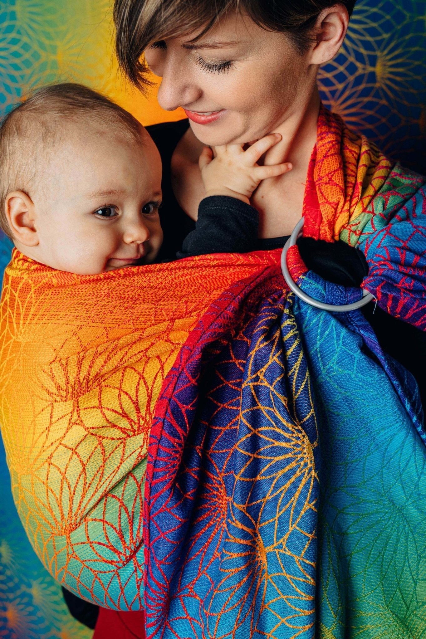 LennyLamb Ring Sling Rainbow Lotus