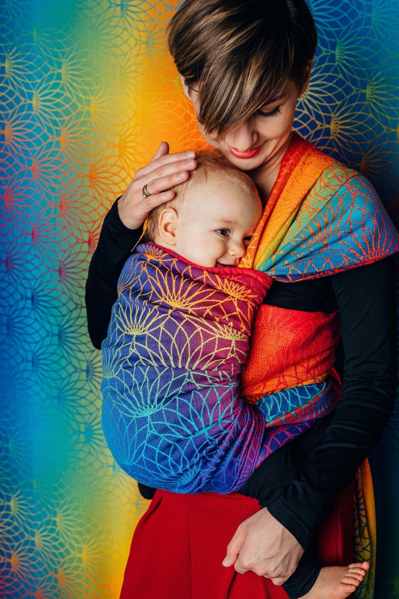 Rainbow Lotus Baby Wrap Carrier by LennyLamb - Main Image