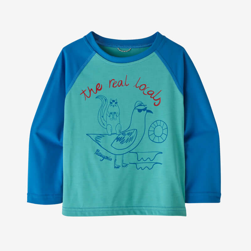 Patagonia Baby Capilene® Cool Daily Crew Real Locals: Iggy Blue X-Dye