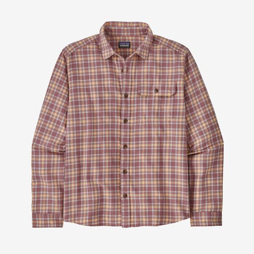 Patagonia Men's Long-Sleeved Organic Cotton Midweight Fjord Flannel Shirt Squared Evening Mauve