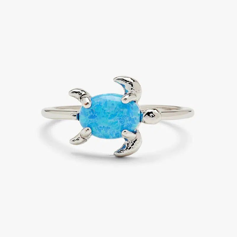 Pura Vida Opal Sea Turtle Ring by