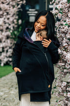 LennyLamb Asymmetrical Hoodie | Black with Wild Wine – Bouquet