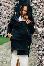 LennyLamb Asymmetrical Hoodie | Black with Wild Wine – Bouquet