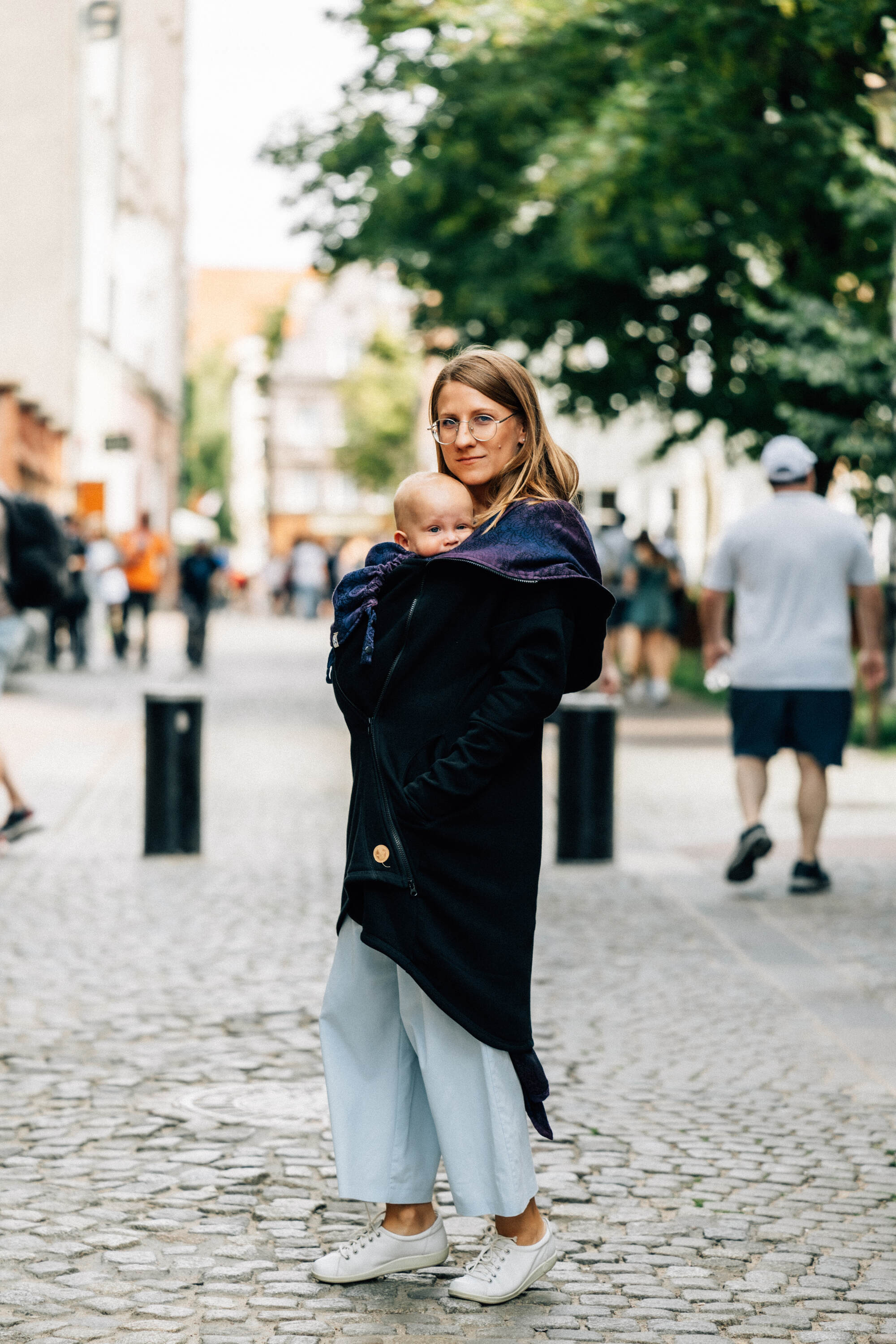 LennyLamb Asymmetrical Hoodie | Black with Wild Wine – Bouquet