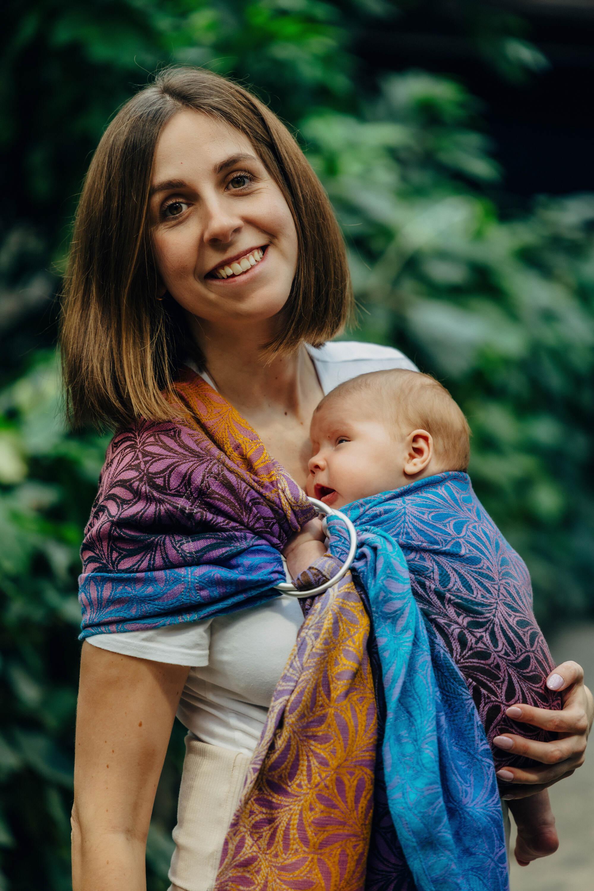 LennyLamb Ring Sling With Gathered Shoulder Infinity Roller