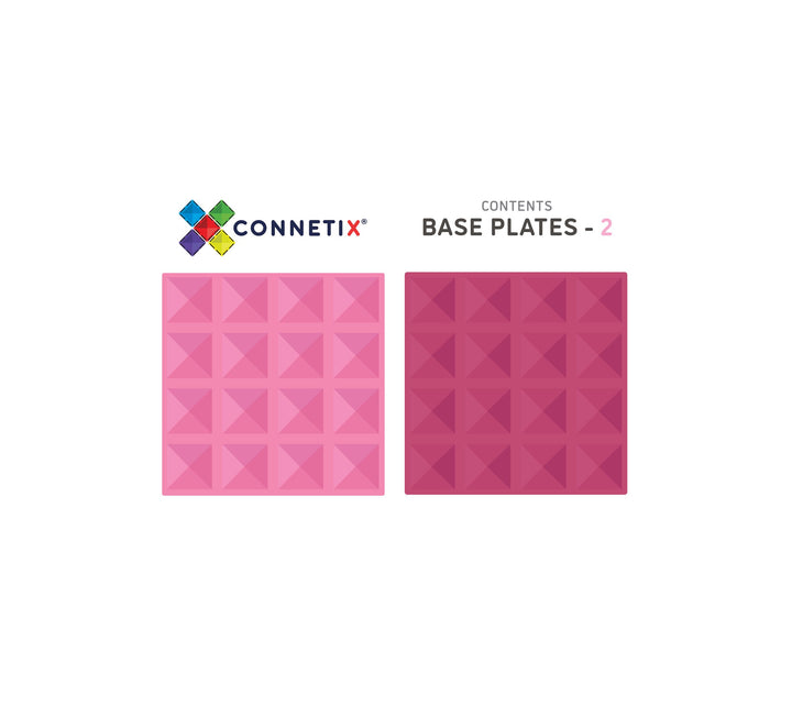 Connetix 2 Piece Base Plate Pack Berry & Pink pastel