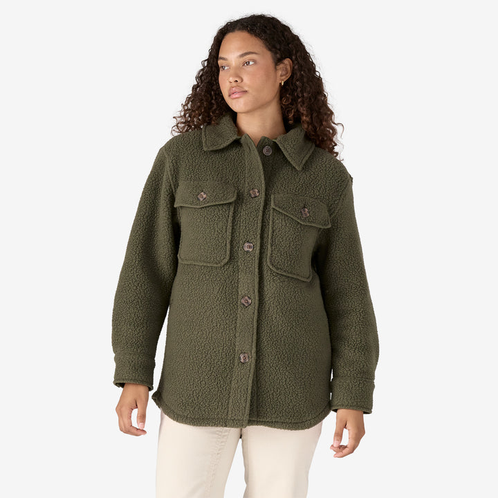 Patagonia Women's Retro Pile Fleece Shacket Pine Needle Green