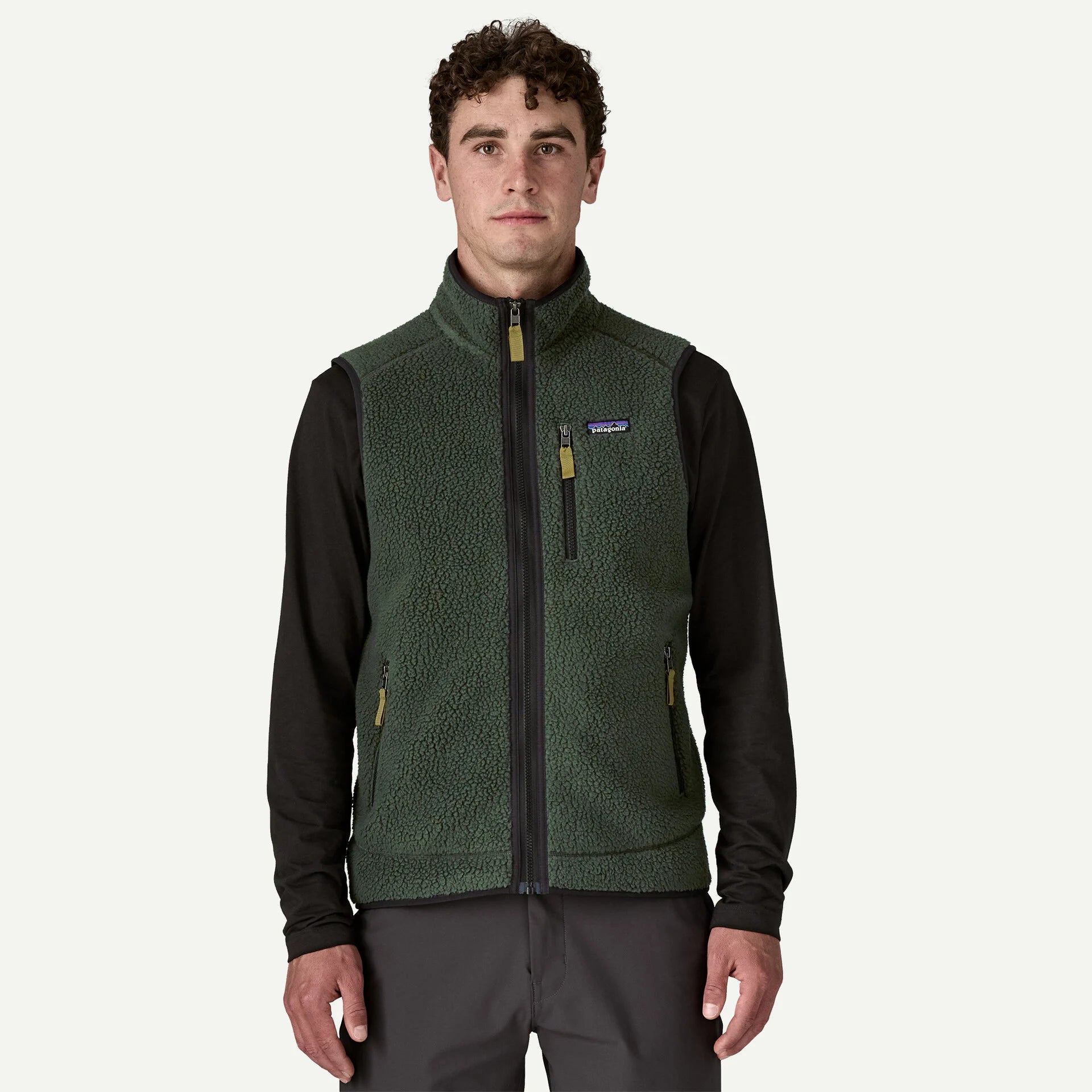 Patagonia Men's Retro Pile Fleece Vest Old Growth Green