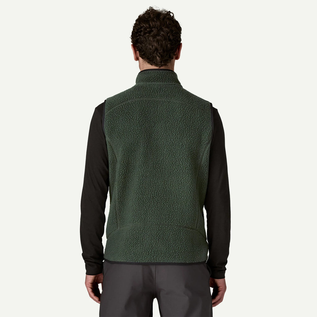 Patagonia Men's Retro Pile Fleece Vest Old Growth Green