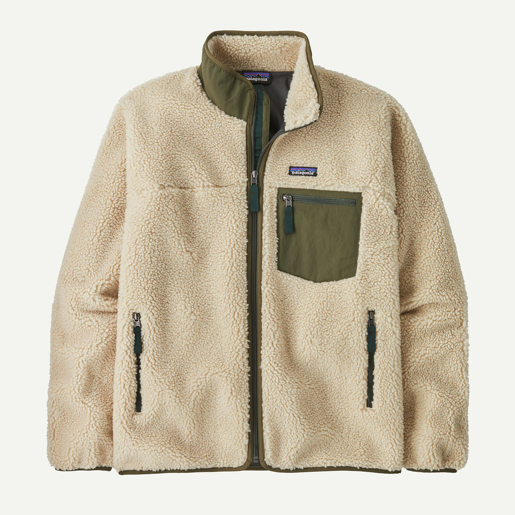 Patagonia Men's Classic Retro-X® Fleece Jacket Dark Natural w/Basin Green