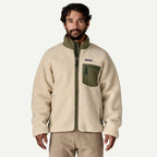 Patagonia Men's Classic Retro-X® Fleece Jacket Dark Natural w/Basin Green