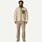 Patagonia Men's Classic Retro-X® Fleece Jacket Dark Natural w/Basin Green