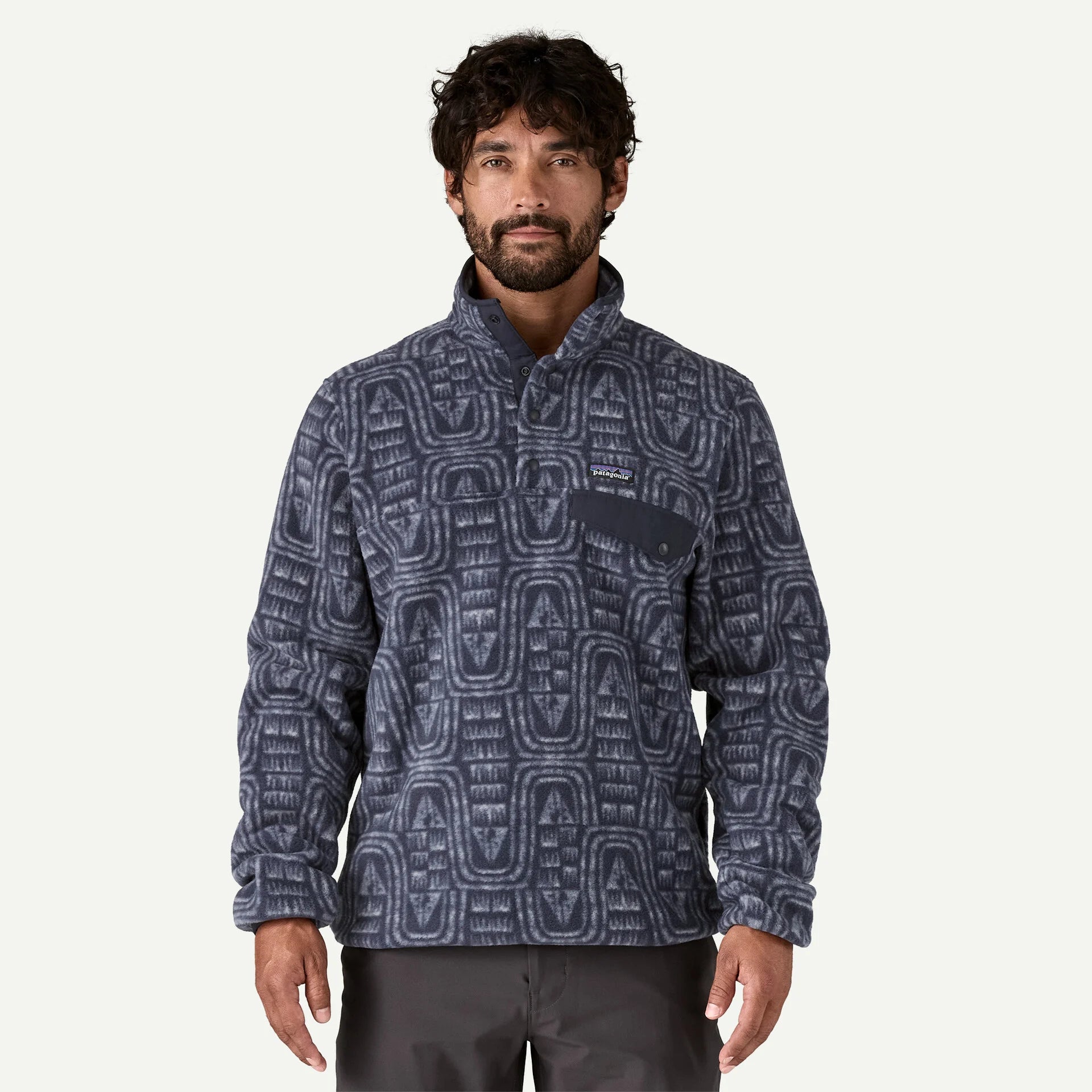 Patagonia Men's Lightweight Synchilla® Snap-T® Fleece Pullover Flow: Sunken Blue