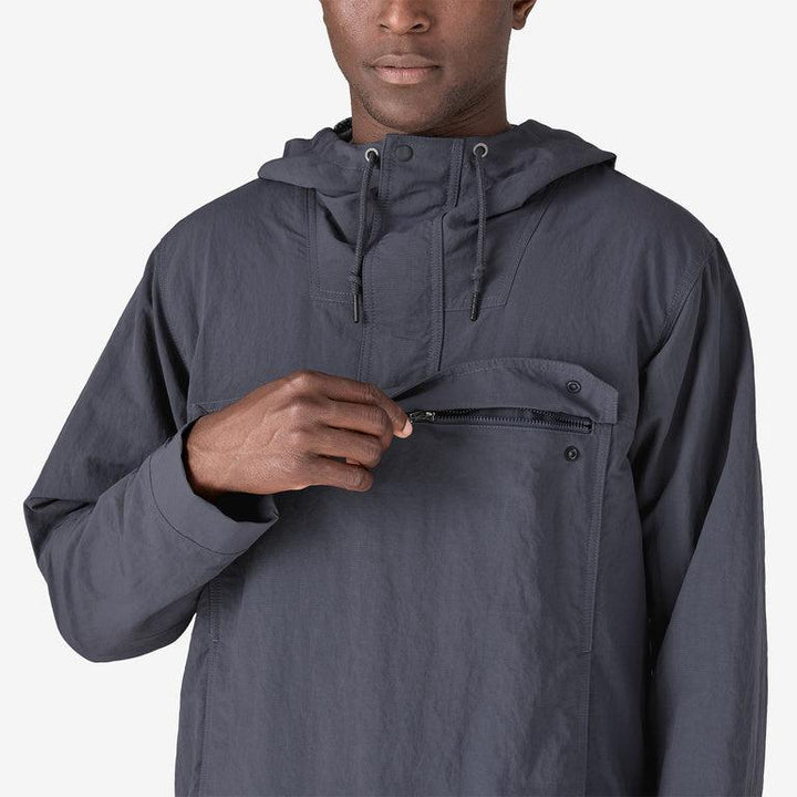 Patagonia Men's Isthmus Anorak Pullover Smolder Blue