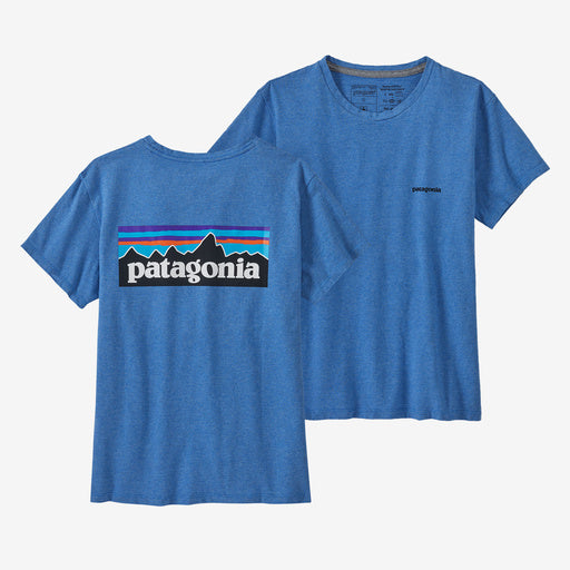 Patagonia Women's P-6 Logo Responsibili Tee Blue Bird