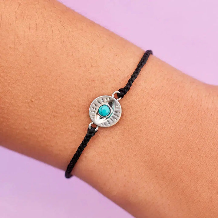 Pura Vida Gemstone Eye Coin Bracelet