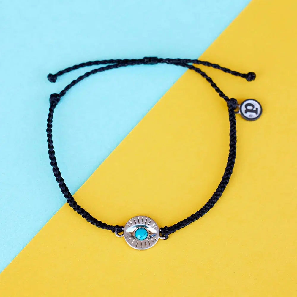 Pura Vida Gemstone Eye Coin Bracelet