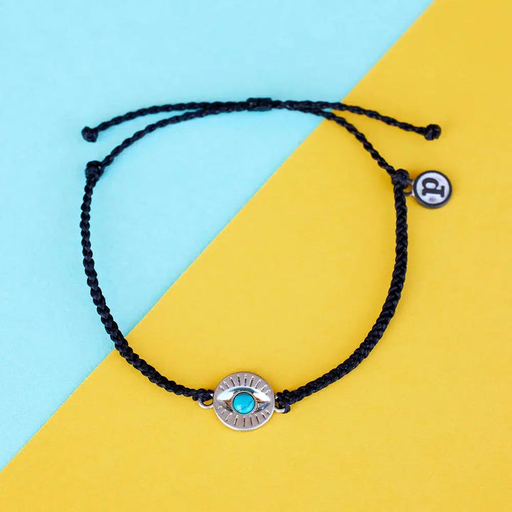 Pura Vida Gemstone Eye Coin Bracelet