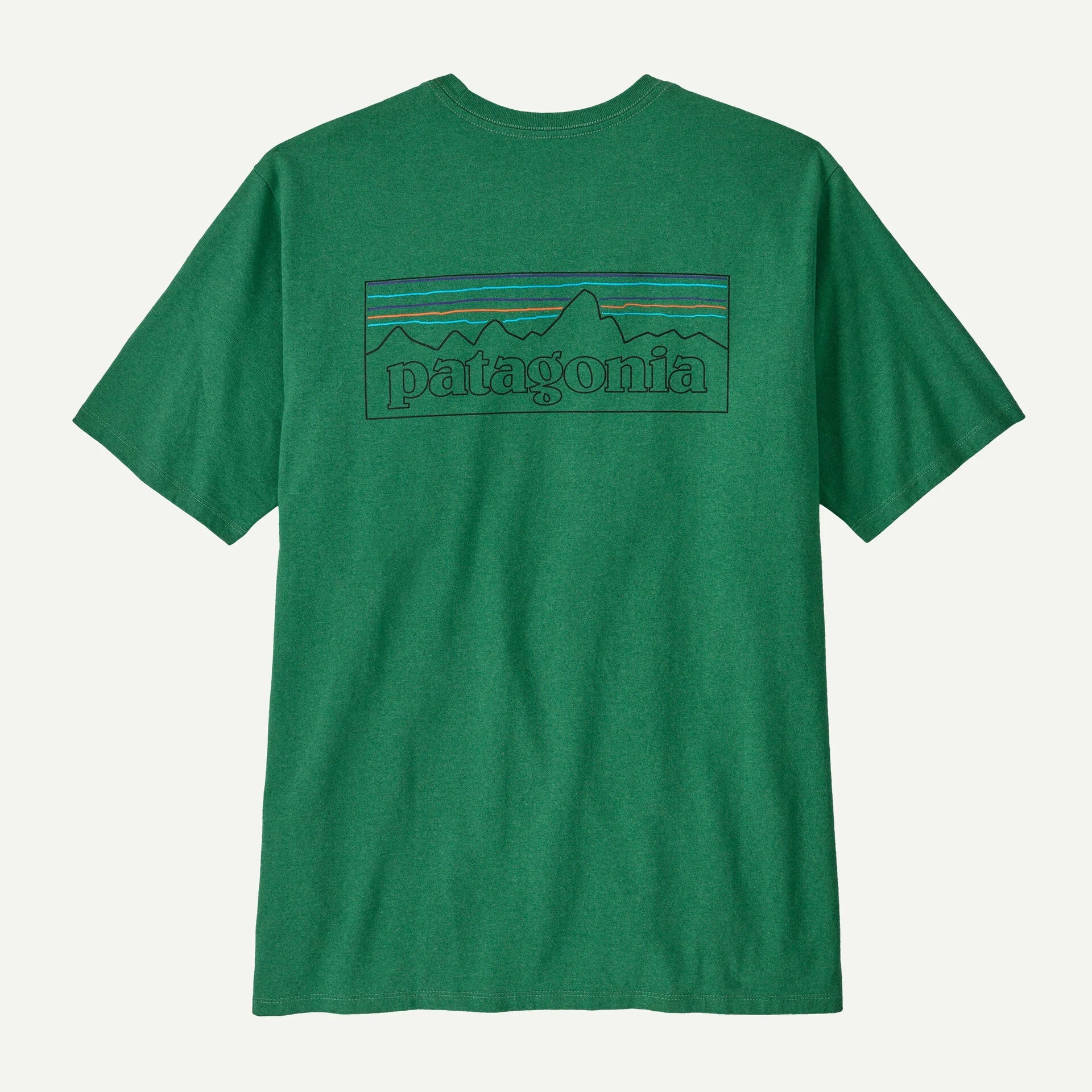 Patagonia Men's P-6 Logo Responsibili-Tee®  P-6 Outline: Heartleaf Green - Freedom To Explore