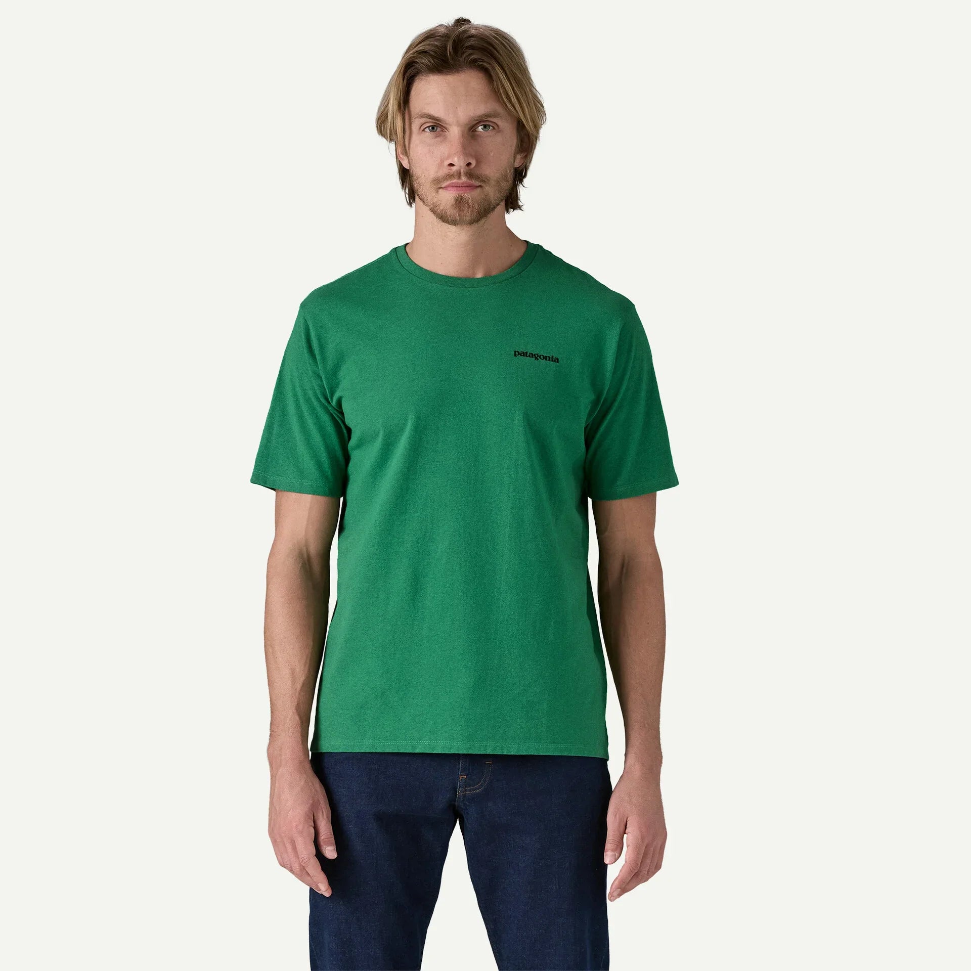 Patagonia Men's P-6 Logo Responsibili-Tee®  P-6 Outline: Heartleaf Green - Freedom To Explore