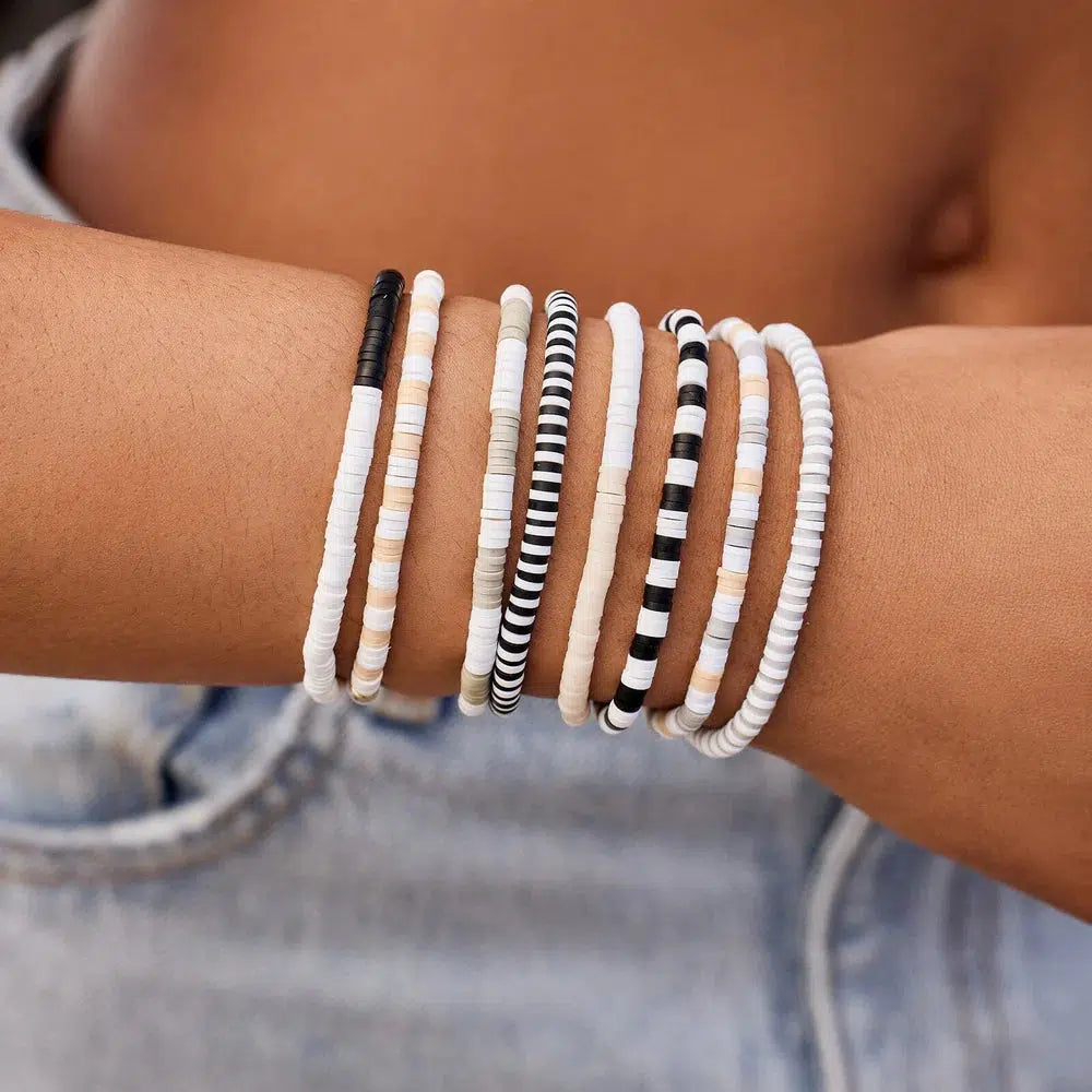 Pura Vida Vacation Vibes Neutral Vibes Stretch Bracelet set of 8