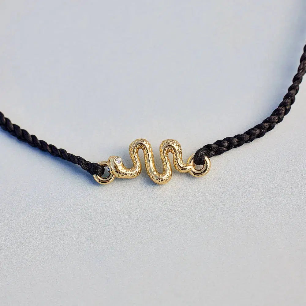 Pura Vida Snake Gold Charm Bracelet