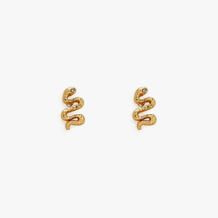 Pura Vida Snake Gold Stud earring