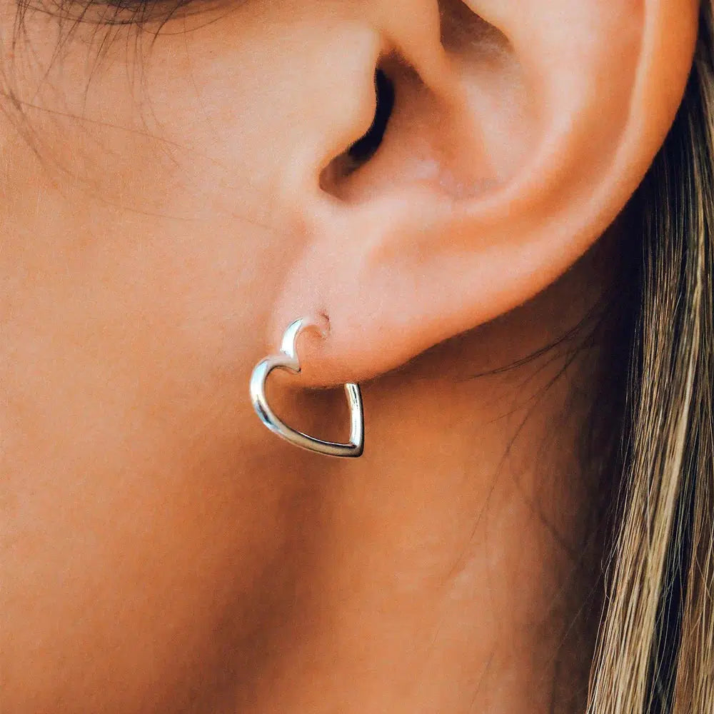 Pura Vida Heart Hoop Earrings