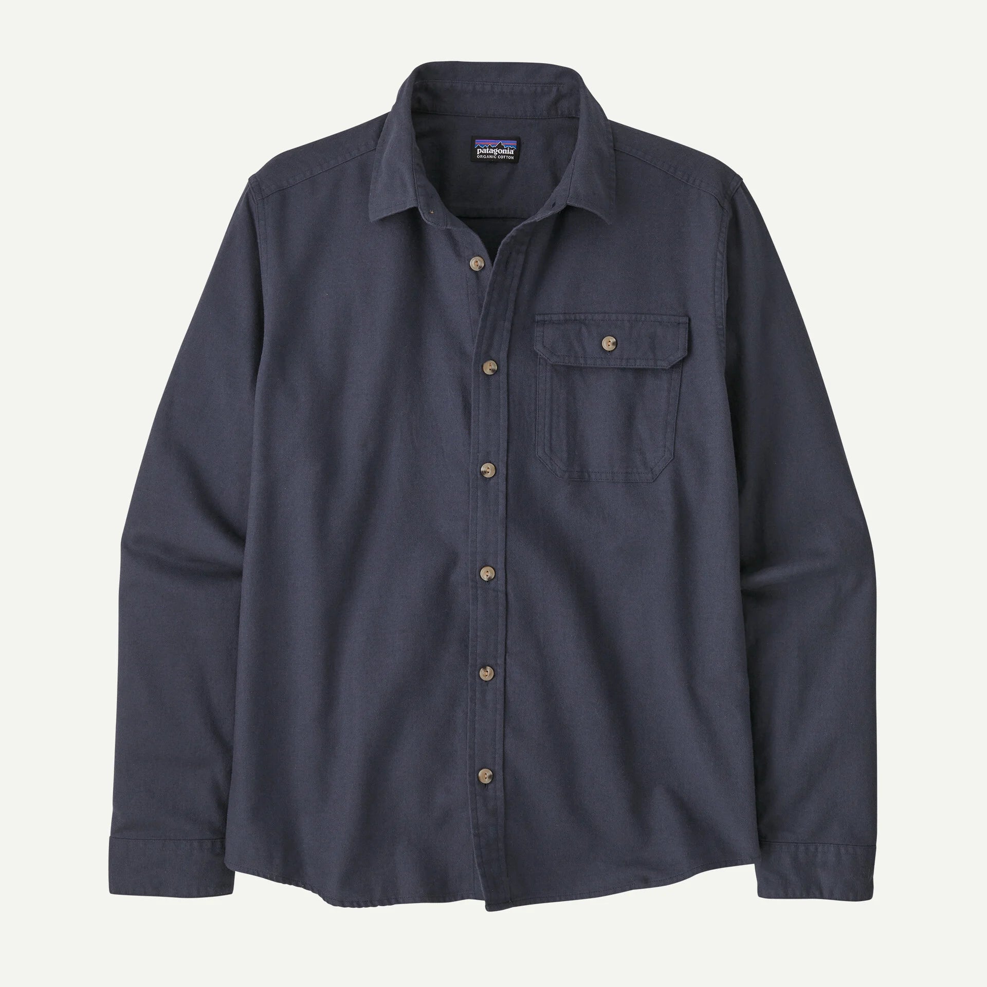 Patagonia Men's Long Sleeved Lightweight Fjord Flannel Shirt Smolder Blue