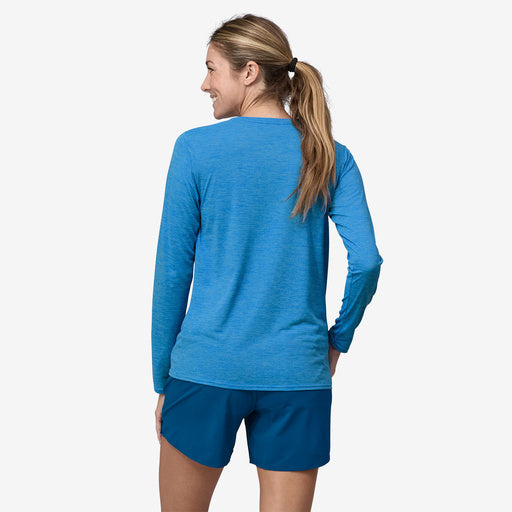 Patagonia Women's Long-Sleeved Capilene® Cool Daily Graphic Shirt Ridge Rise Moonlight: Vessel Blue X-Dye