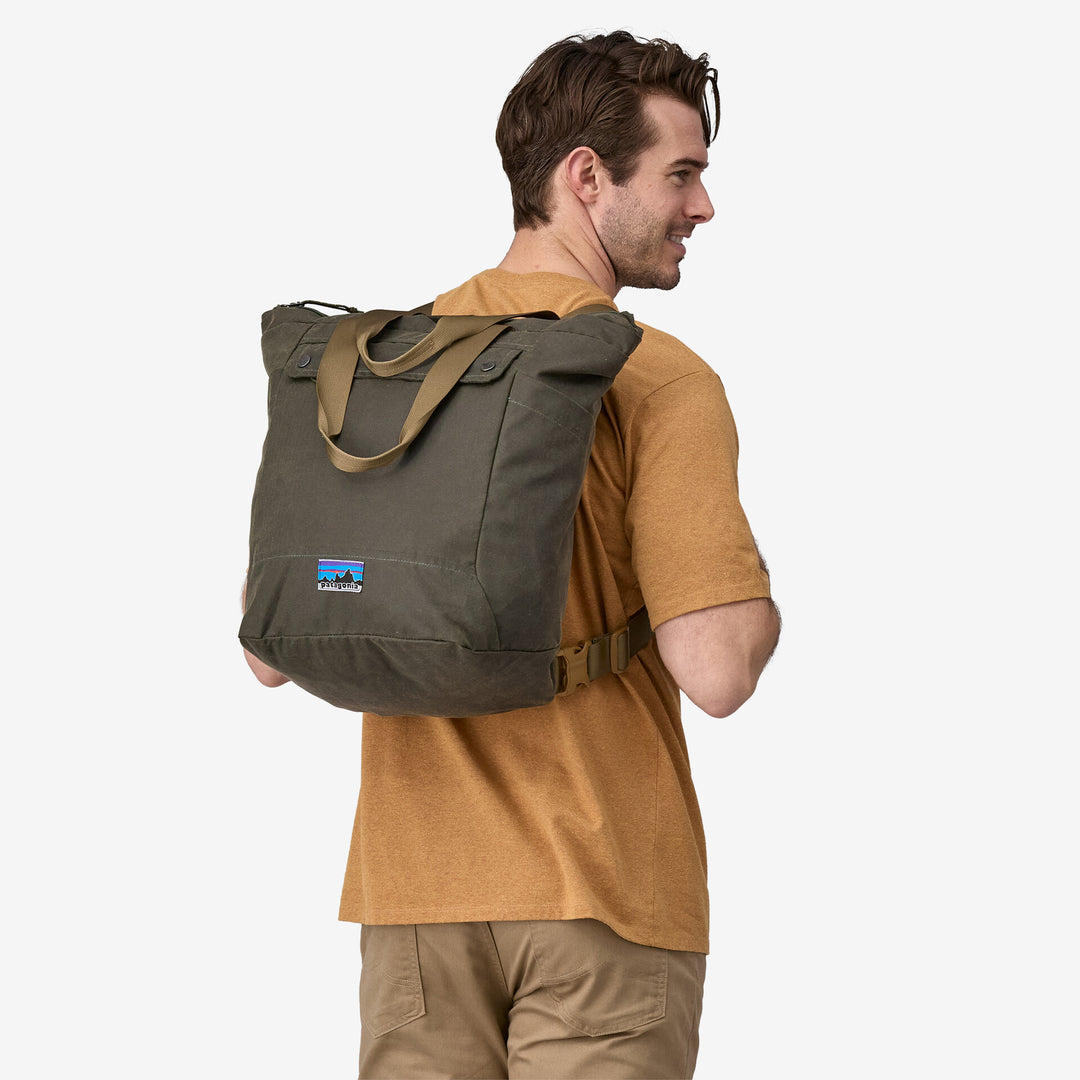 Patagonia Waxed Canvas Tote Pack 27L Basin Green