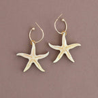 Pepper You Pearly Starfish Hoop Earrings