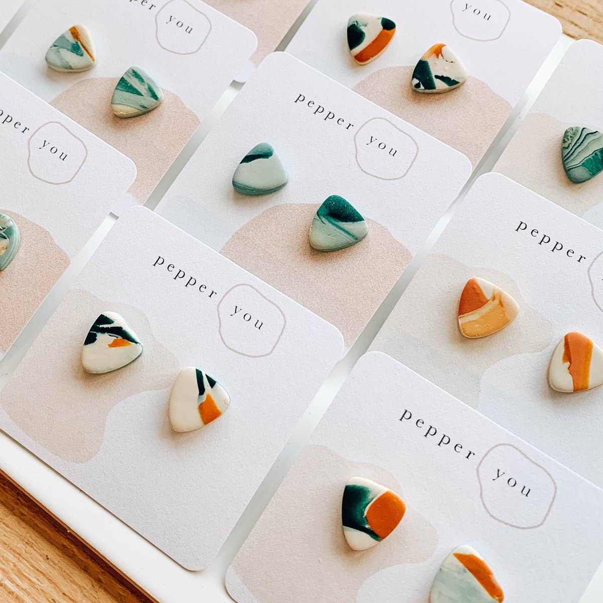 Pepper You Pebble Stud Earrings