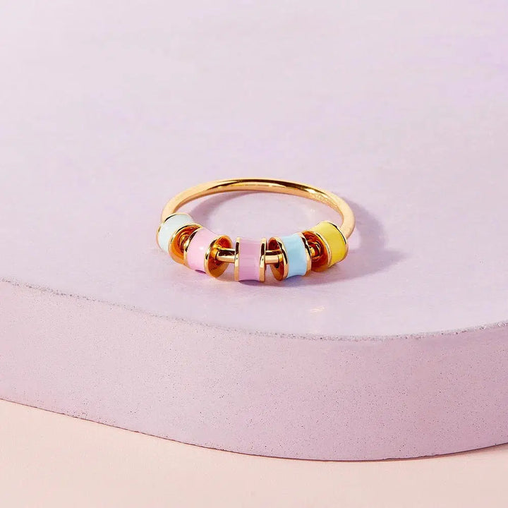 Pura Vida Pastel Enamel Bead Fidget Ring