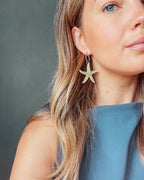 Pepper You Pearly Starfish Hoop Earrings