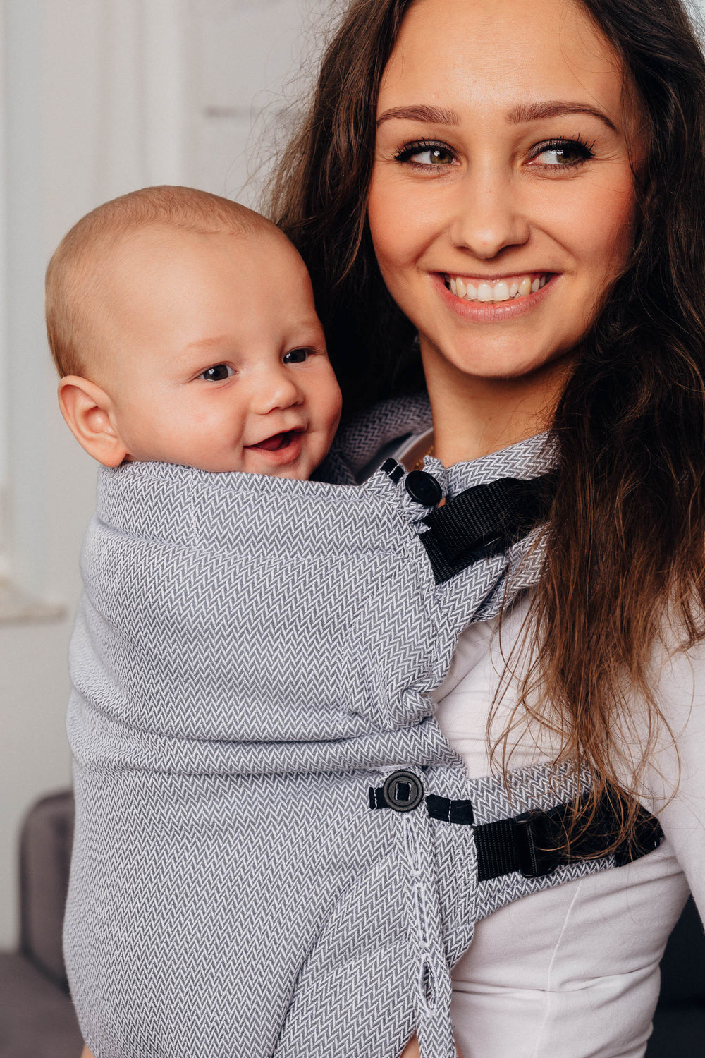 LennyLamb LennyUpGrade Babywearing Carrier Little Herringbone Grey