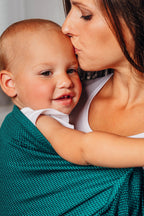 LennyLamb Ring Sling With Gathered Shoulder Emerald