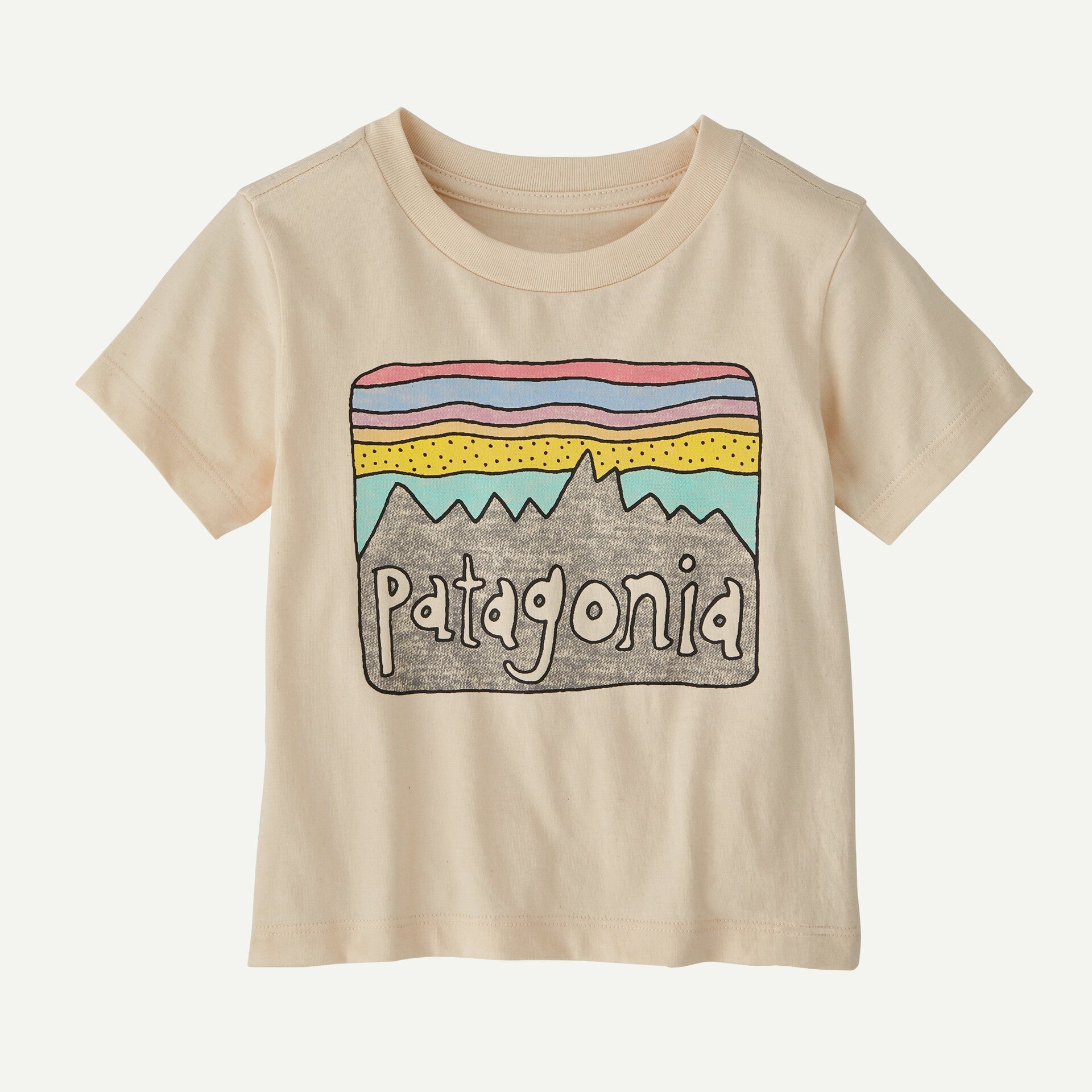 Patagonia Baby Fitz Roy Skies T-Shirt Undyed Natural - Freedom To Explore