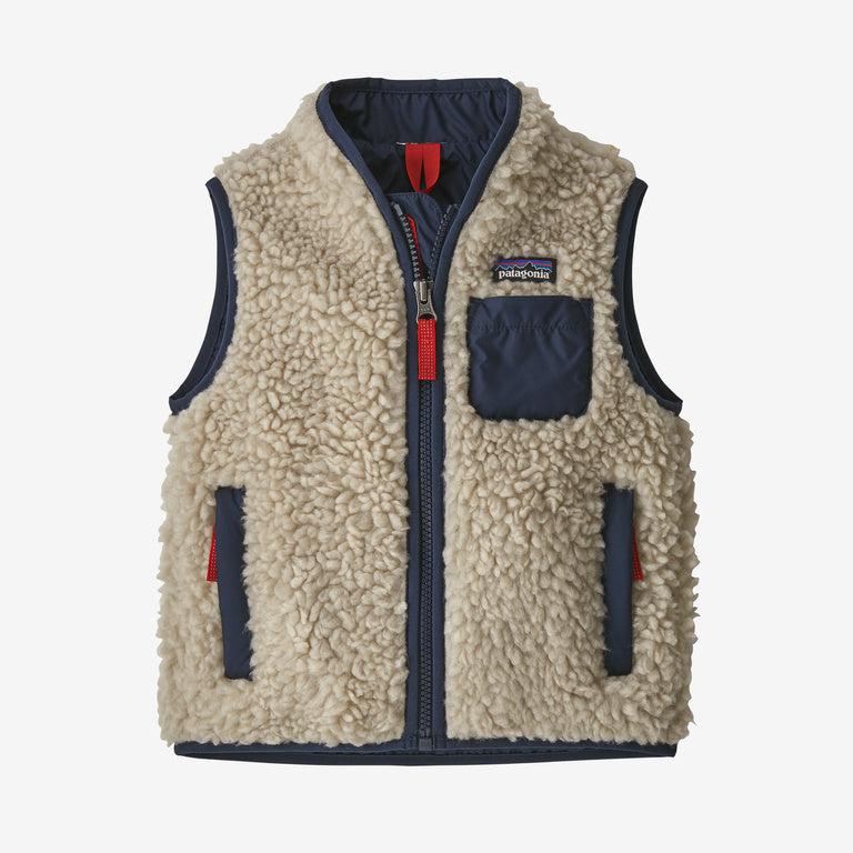 Patagonia Baby Retro-X® Fleece Vest Natural with New Navy